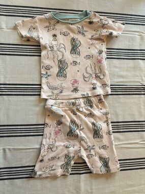 Burt's Bees Pink Sea Life Short Sleeve Pajama Set
